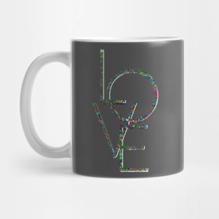 Love typography graffiti print Mug